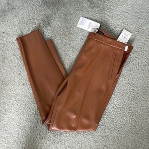 Zara High Rise Faux Leather Legging